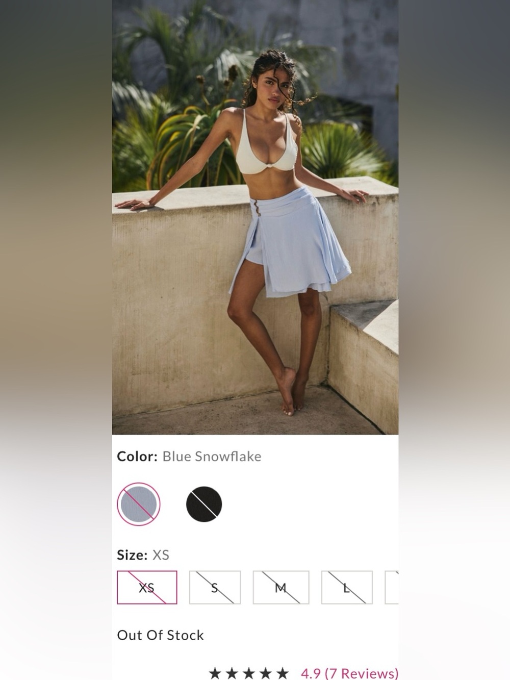 Free People ~ free-est Collection ~ Scarlett Skort ~ XS ~ Blue ~ NWT ** - Picture 2 of 14